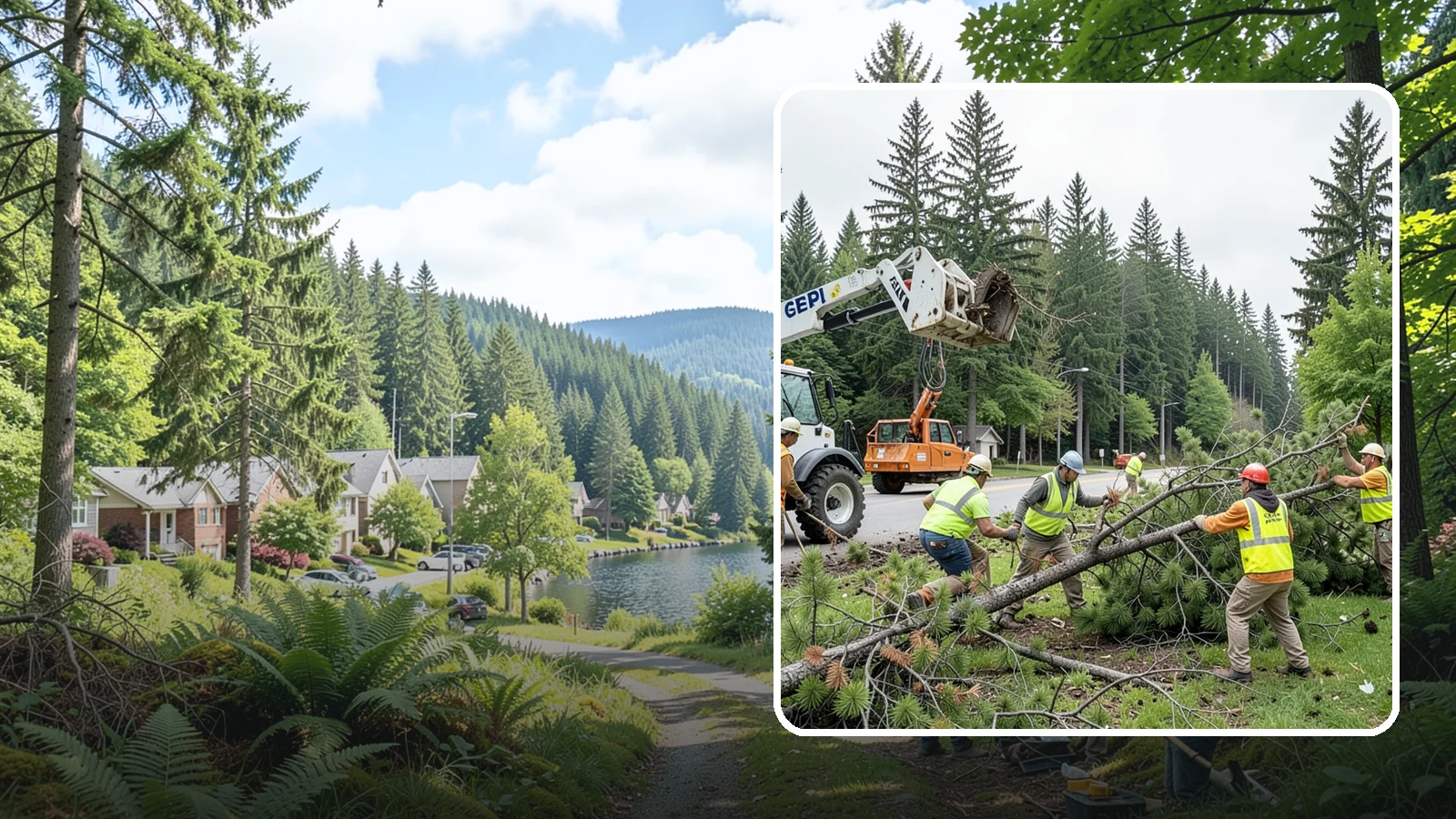 Municipal Tree Removal in Lake Forest Park, King County, WA - We remove declining, dead, or conflicting public trees for Western Washington cities, counties, and special districts under fully...