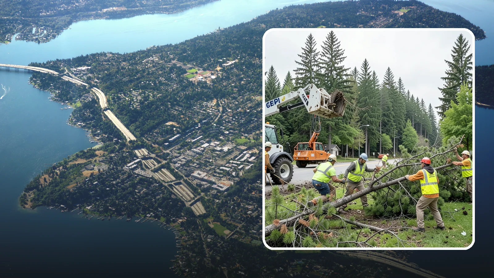 Municipal Tree Removal in Mercer Island, King County, WA - We remove declining, dead, or conflicting public trees for Western Washington cities, counties, and special districts under fully...