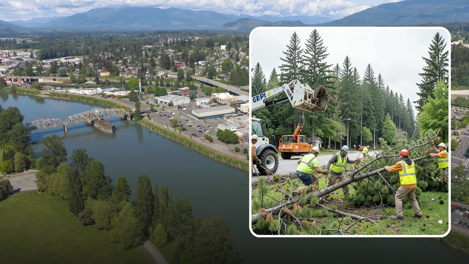 Municipal Tree Removal in Mount Vernon, Skagit County, WA - We remove declining, dead, or conflicting public trees for Western Washington cities, counties, and special districts under fully...