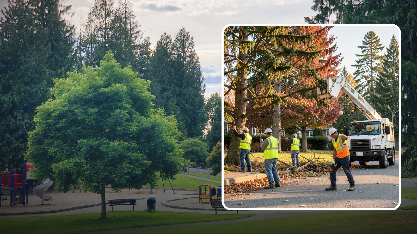 Municipal Tree Trimming in Bonney Lake, Pierce County, WA - We provide scheduled and on-demand pruning of street, park, and facility trees to ANSI A300 standards for public agencies across...
