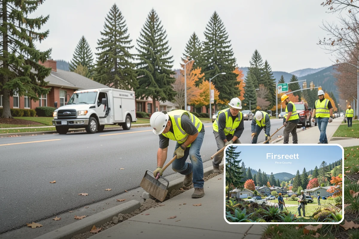 Municipal Tree Trimming in Fircrest, Pierce County, WA - Pruning performed to ANSI A300 and ISA best-management practices protects long-term tree health