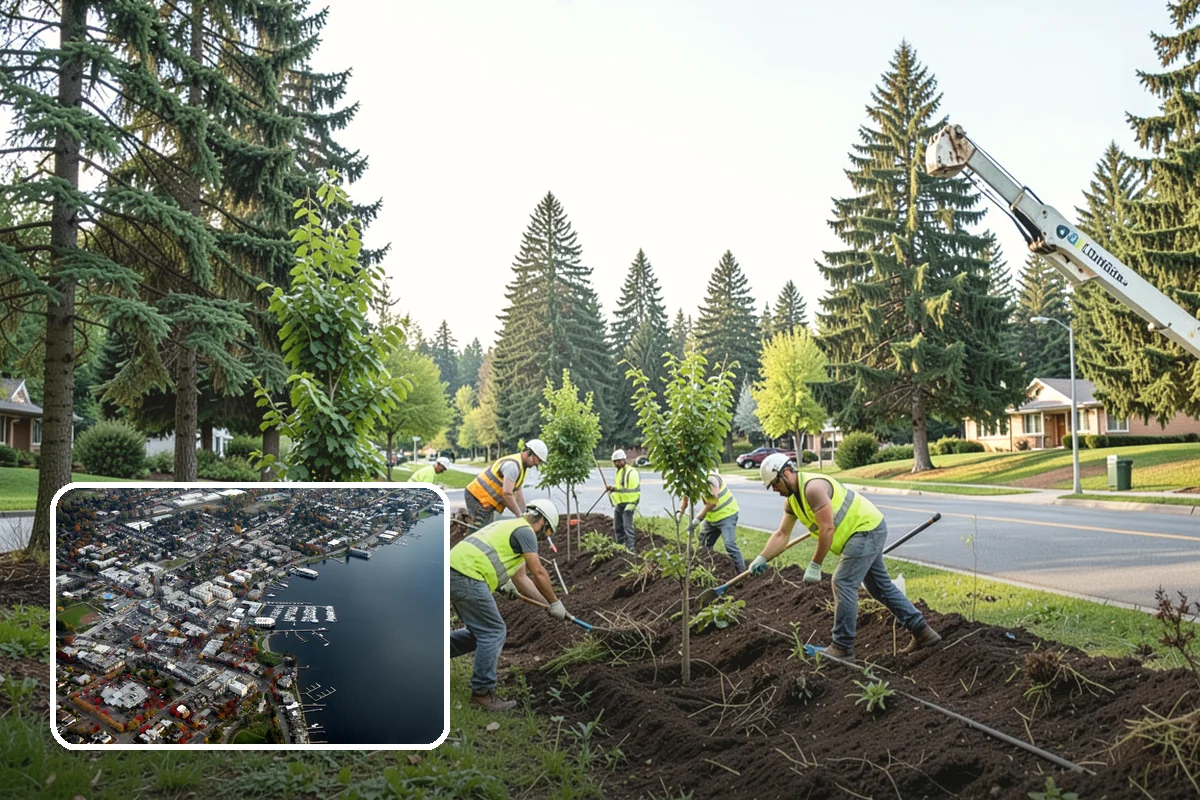 Municipal Tree Trimming in Kirkland, King County, WA - Pruning performed to ANSI A300 and ISA best-management practices protects long-term tree health