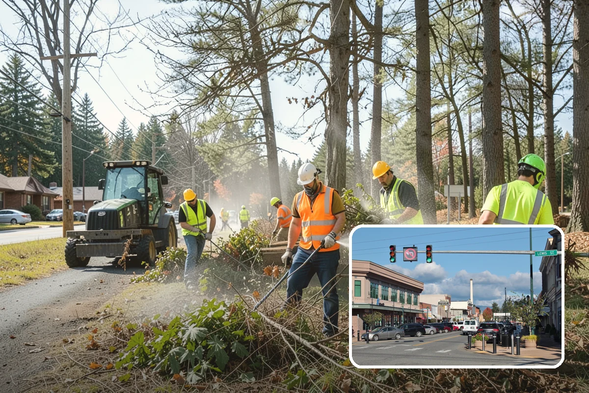 Municipal Tree Trimming in Monroe, Snohomish County, WA - Pruning performed to ANSI A300 and ISA best-management practices protects long-term tree health