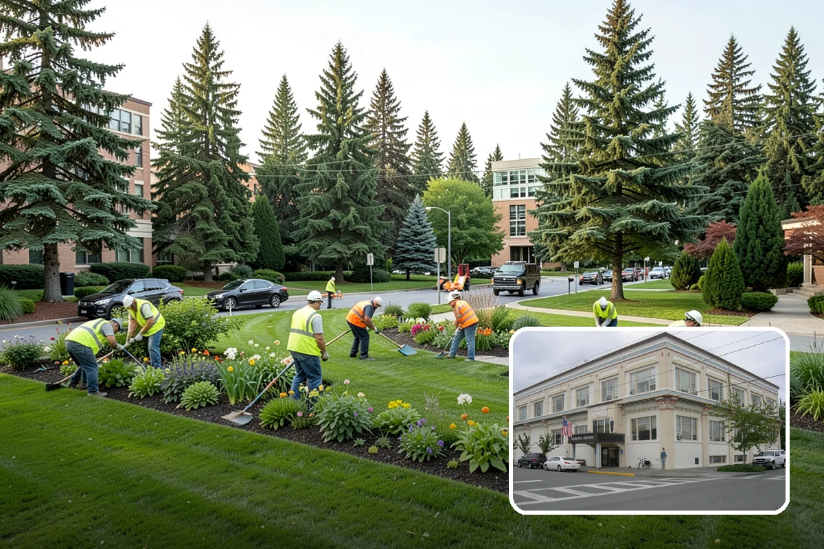 Municipal Vegetation Management in Anacortes, Skagit County, WA - Cleared sight lines and signage improve public safety and MUTCD compliance