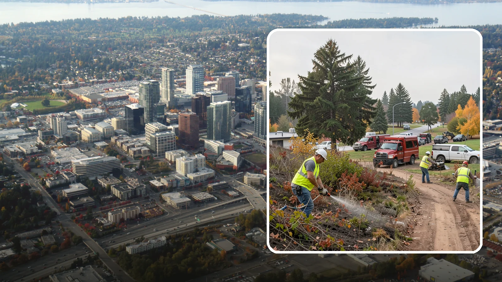 Municipal Vegetation Management in Bellevue, King County, WA - We control brush, invasive growth, and encroaching vegetation across public rights-of-way, easements, and facility grounds for...