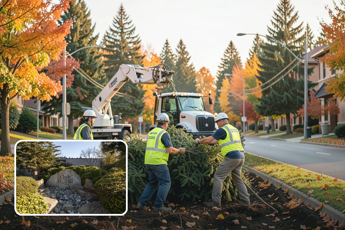 Municipal Vegetation Management in Clyde Hill, King County, WA - Cleared sight lines and signage improve public safety and MUTCD compliance