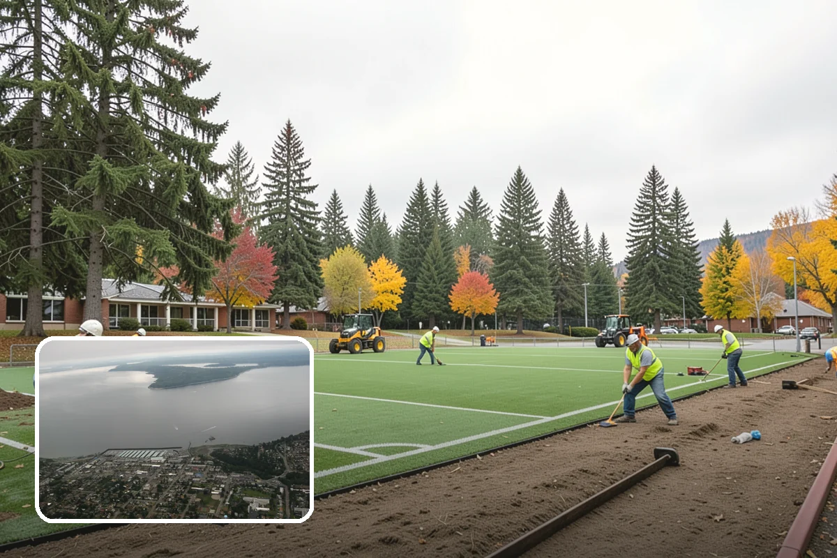 Municipal Vegetation Management in Des Moines, King County, WA - Cleared sight lines and signage improve public safety and MUTCD compliance