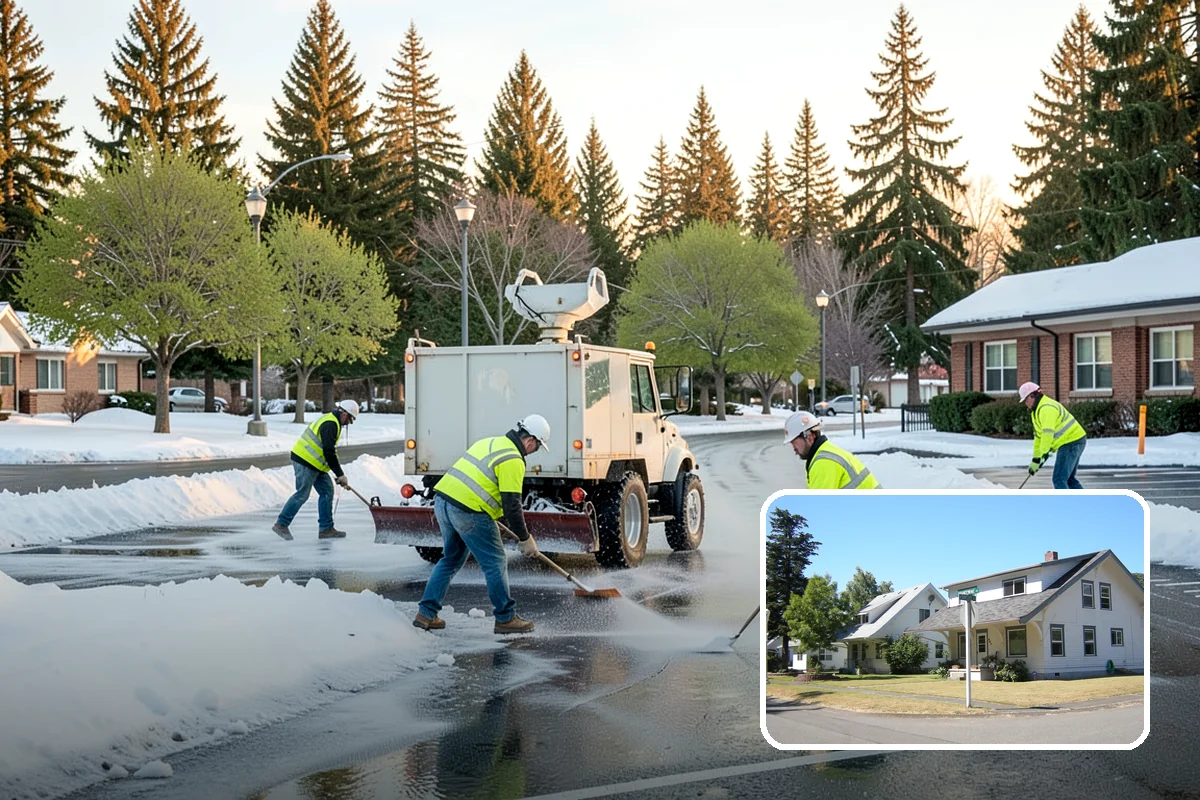 Municipal Vegetation Management in DuPont, Pierce County, WA - Cleared sight lines and signage improve public safety and MUTCD compliance