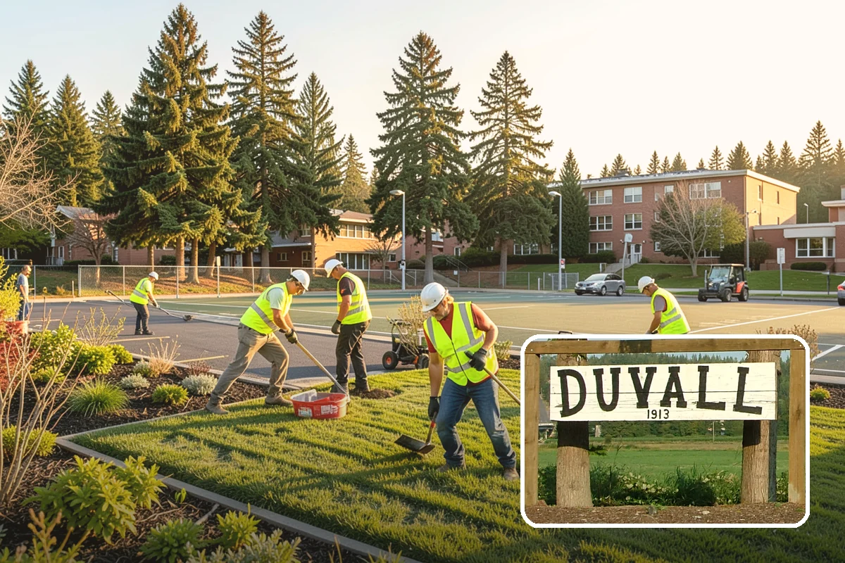 Municipal Vegetation Management in Duvall, King County, WA - Cleared sight lines and signage improve public safety and MUTCD compliance