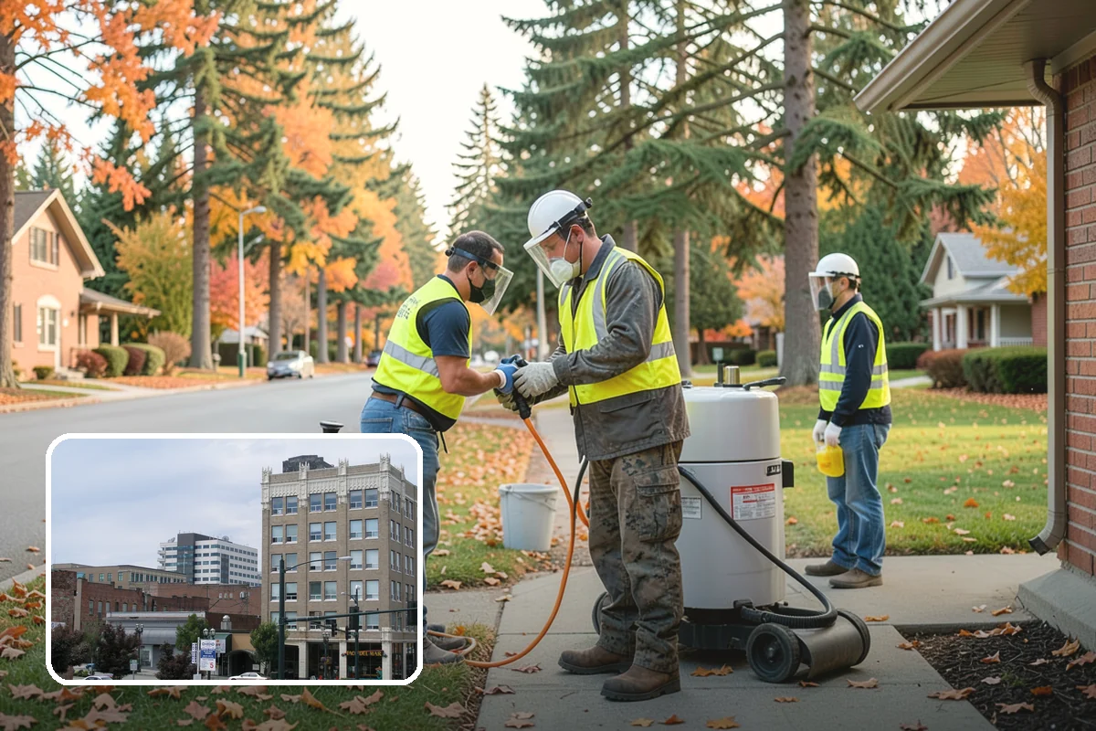 Municipal Vegetation Management in Everett, Snohomish County, WA - Cleared sight lines and signage improve public safety and MUTCD compliance