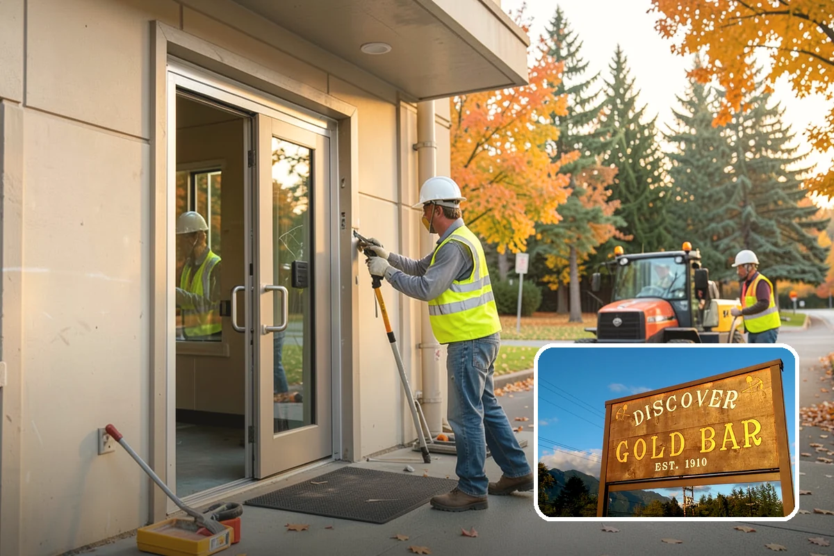 Municipal Vegetation Management in Gold Bar, Snohomish County, WA - Cleared sight lines and signage improve public safety and MUTCD compliance