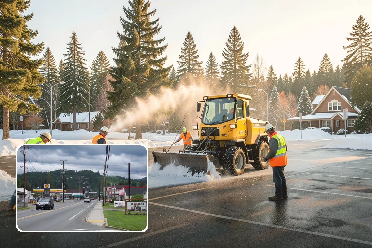 Municipal Vegetation Management in Granite Falls, Snohomish County, WA - Cleared sight lines and signage improve public safety and MUTCD compliance