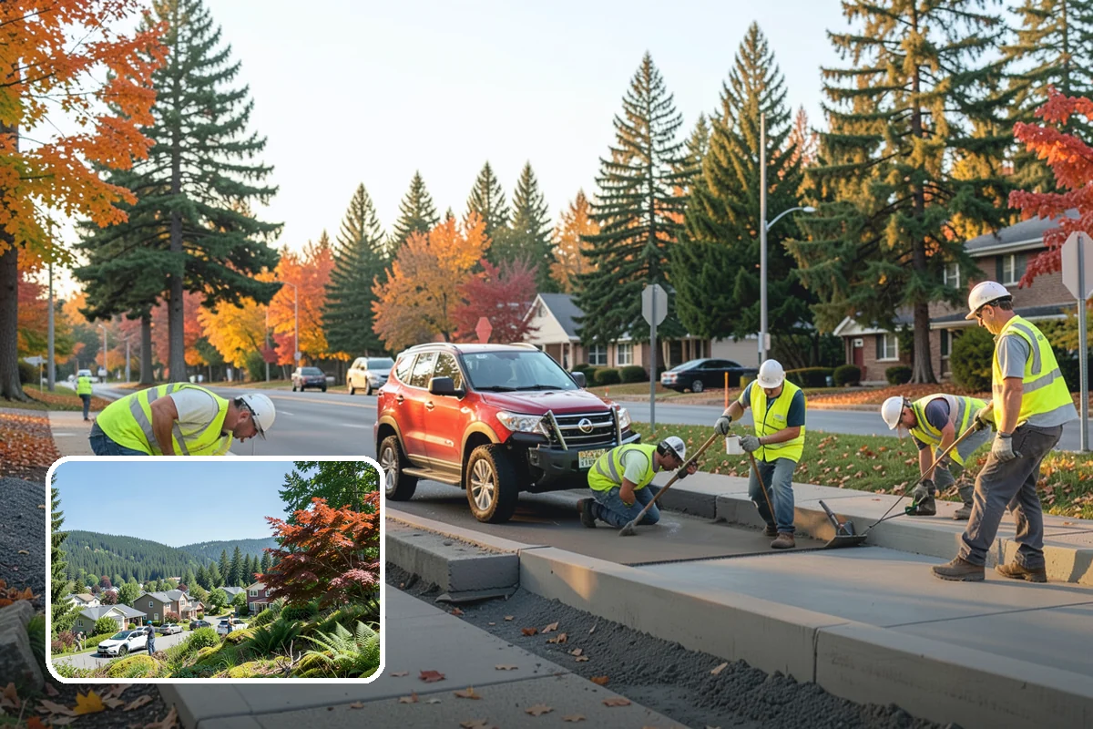 Municipal Vegetation Management in Index, Snohomish County, WA - Cleared sight lines and signage improve public safety and MUTCD compliance