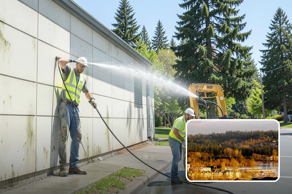 Municipal Vegetation Management in Kenmore, King County, WA - Cleared sight lines and signage improve public safety and MUTCD compliance
