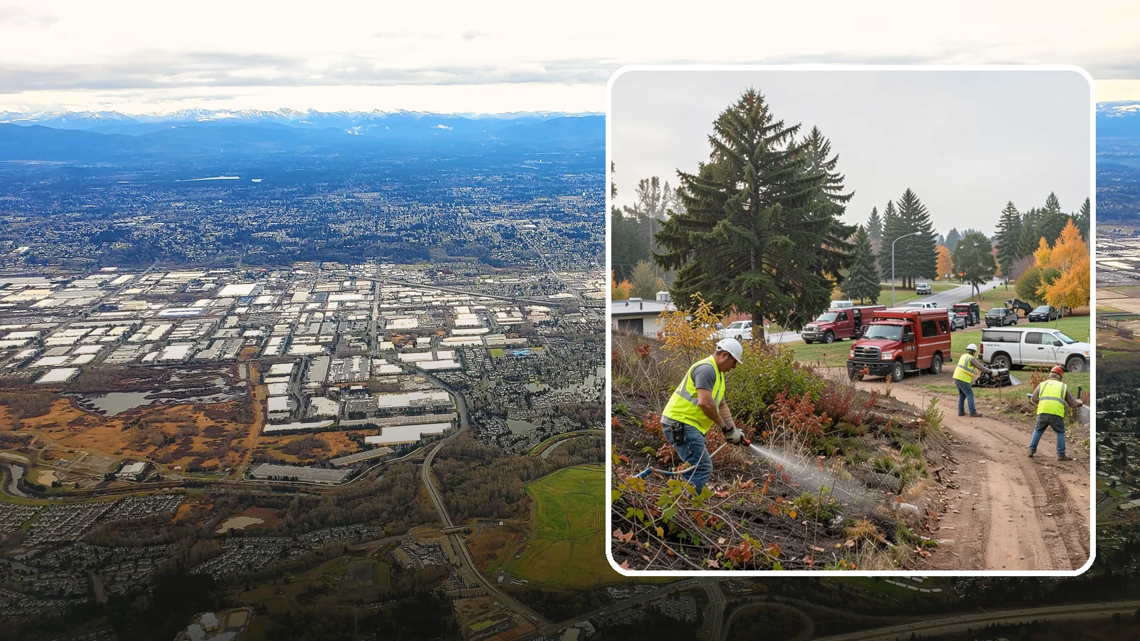 Municipal Vegetation Management in Kent, King County, WA - We control brush, invasive growth, and encroaching vegetation across public rights-of-way, easements, and facility grounds for...