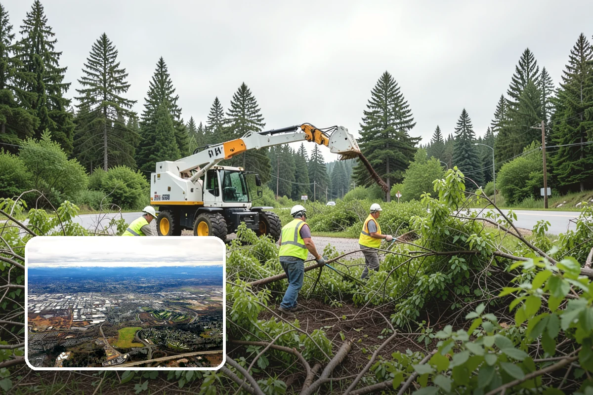 Municipal Vegetation Management in Kent, King County, WA - Cleared sight lines and signage improve public safety and MUTCD compliance