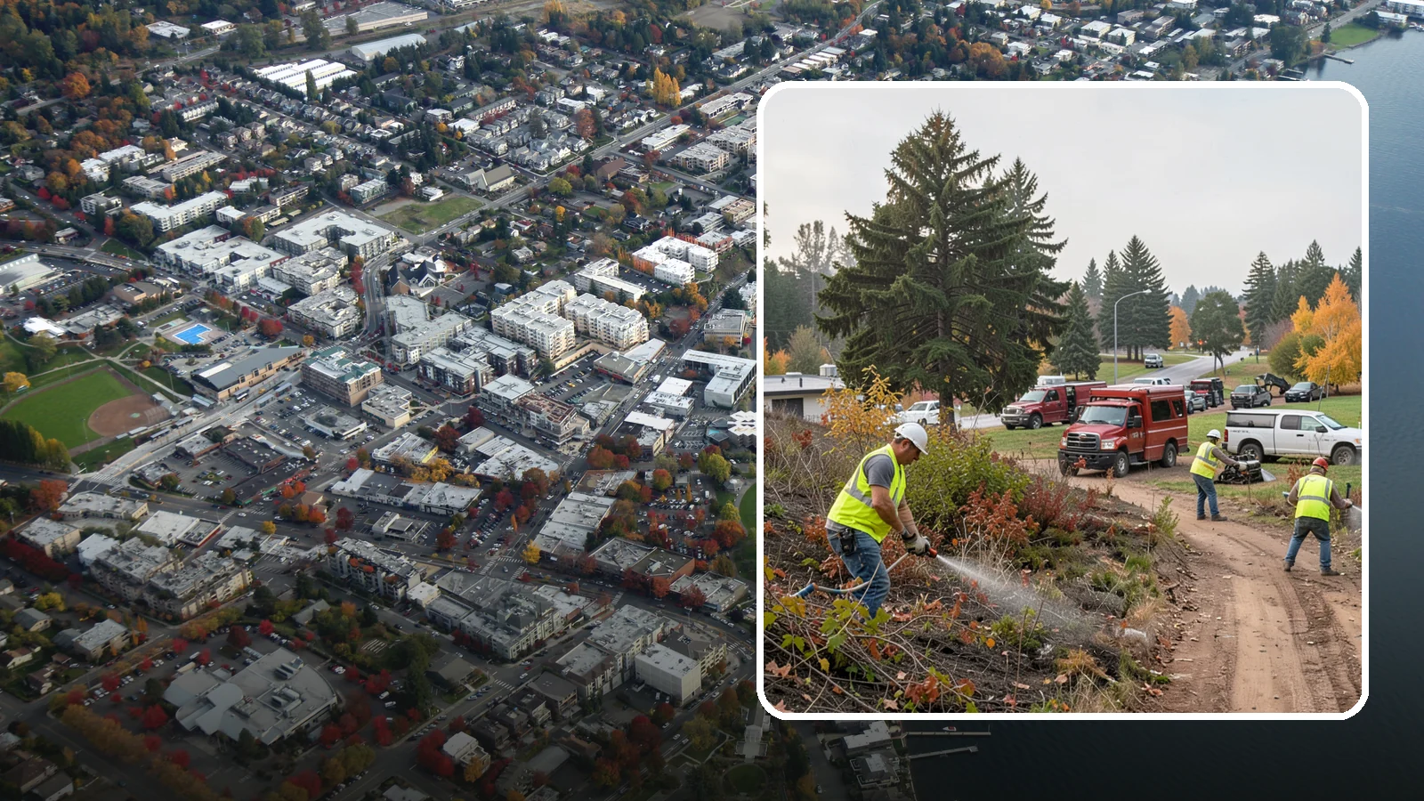 Municipal Vegetation Management in Kirkland, King County, WA - We control brush, invasive growth, and encroaching vegetation across public rights-of-way, easements, and facility grounds for...