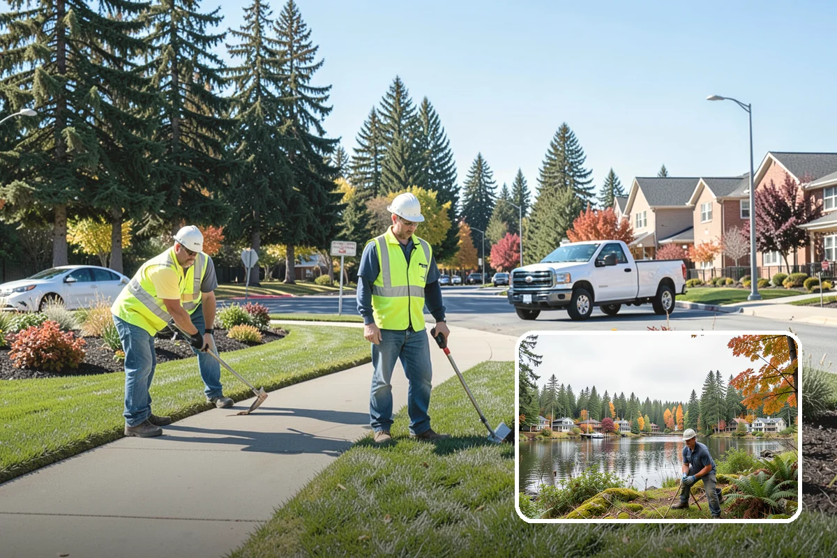 Municipal Vegetation Management in La Conner, Skagit County, WA - Cleared sight lines and signage improve public safety and MUTCD compliance