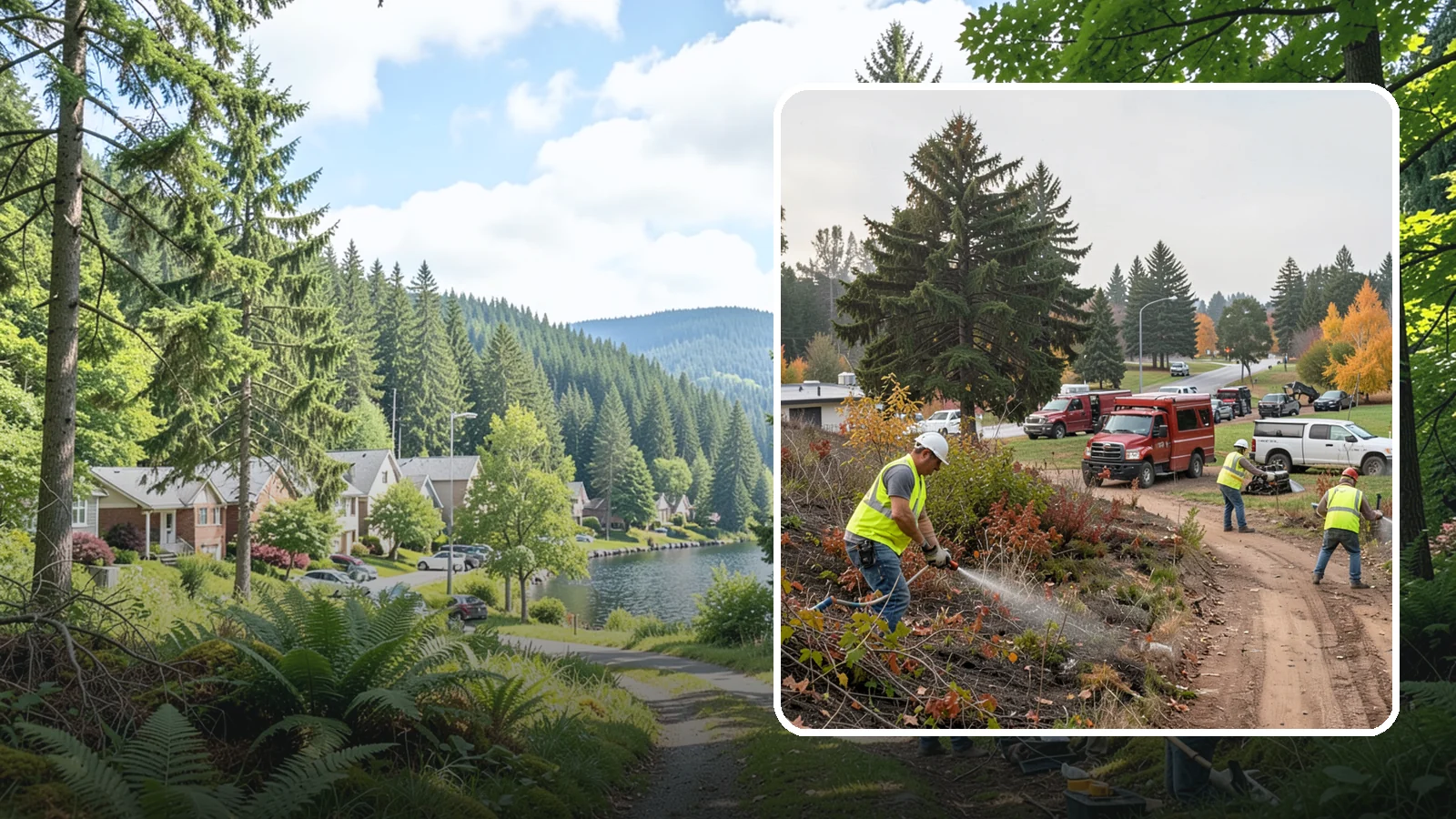 Municipal Vegetation Management in Lake Forest Park, King County, WA - We control brush, invasive growth, and encroaching vegetation across public rights-of-way, easements, and facility grounds for...
