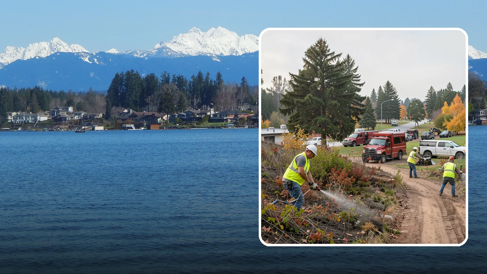 Municipal Vegetation Management in Lake Stevens, Snohomish County, WA - We control brush, invasive growth, and encroaching vegetation across public rights-of-way, easements, and facility grounds for...