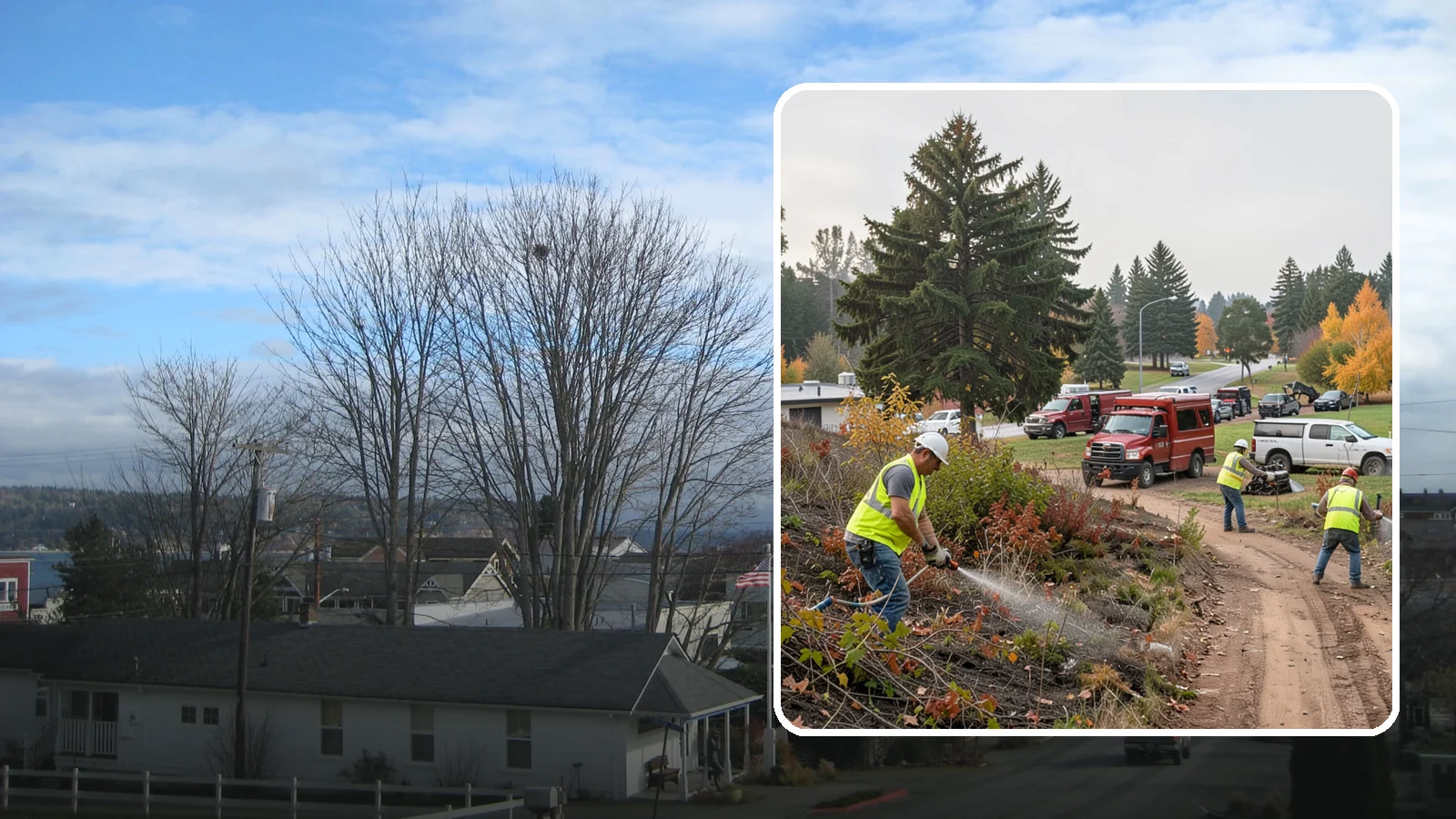 Municipal Vegetation Management in Langley, Island County, WA - We control brush, invasive growth, and encroaching vegetation across public rights-of-way, easements, and facility grounds for...