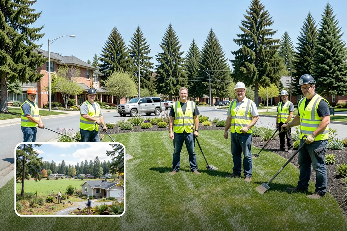 Municipal Vegetation Management in Lyman, Skagit County, WA - Cleared sight lines and signage improve public safety and MUTCD compliance