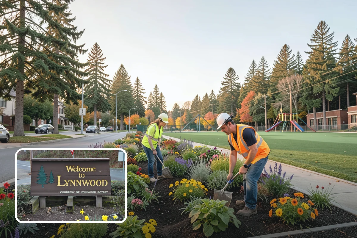 Municipal Vegetation Management in Lynnwood, Snohomish County, WA - Cleared sight lines and signage improve public safety and MUTCD compliance