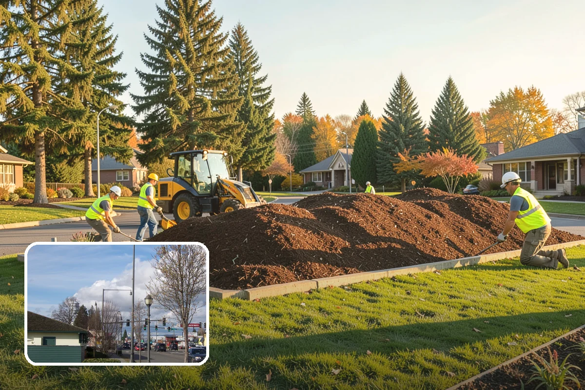 Municipal Vegetation Management in Marysville, Snohomish County, WA - Cleared sight lines and signage improve public safety and MUTCD compliance