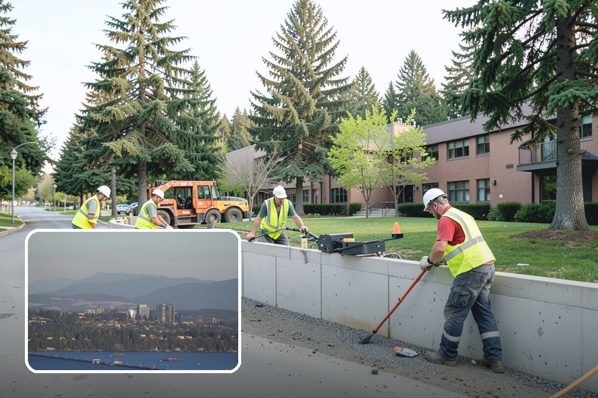 Municipal Vegetation Management in Medina, King County, WA - Cleared sight lines and signage improve public safety and MUTCD compliance