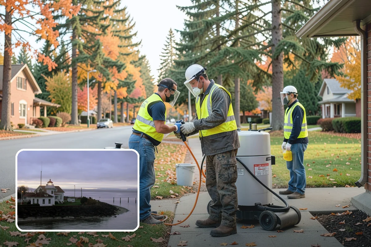 Municipal Vegetation Management in Mukilteo, Snohomish County, WA - Cleared sight lines and signage improve public safety and MUTCD compliance