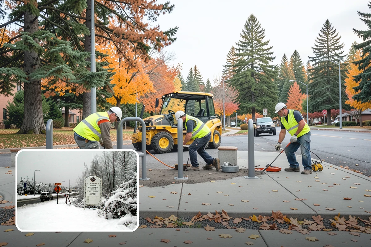 Municipal Vegetation Management in Newcastle, King County, WA - Cleared sight lines and signage improve public safety and MUTCD compliance