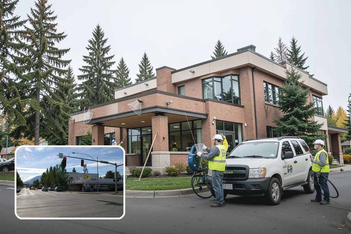 Municipal Vegetation Management in North Bend, King County, WA - Cleared sight lines and signage improve public safety and MUTCD compliance