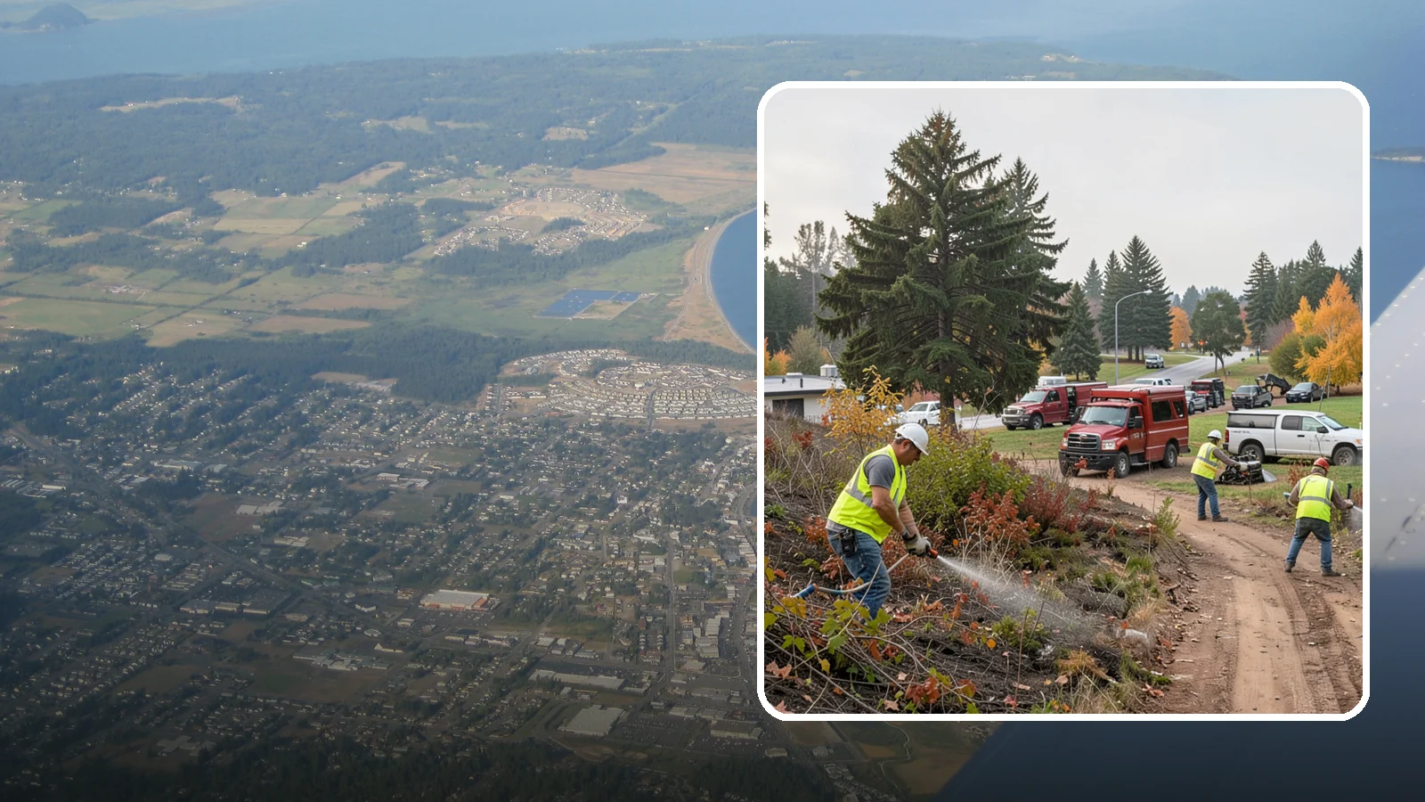 Municipal Vegetation Management in Oak Harbor, Island County, WA - We control brush, invasive growth, and encroaching vegetation across public rights-of-way, easements, and facility grounds for...
