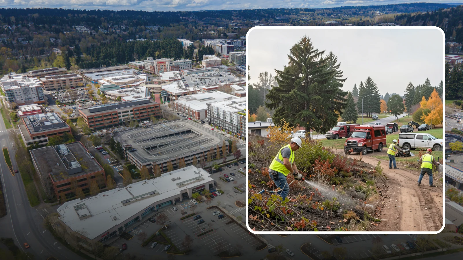 Municipal Vegetation Management in Redmond, King County, WA - We control brush, invasive growth, and encroaching vegetation across public rights-of-way, easements, and facility grounds for...