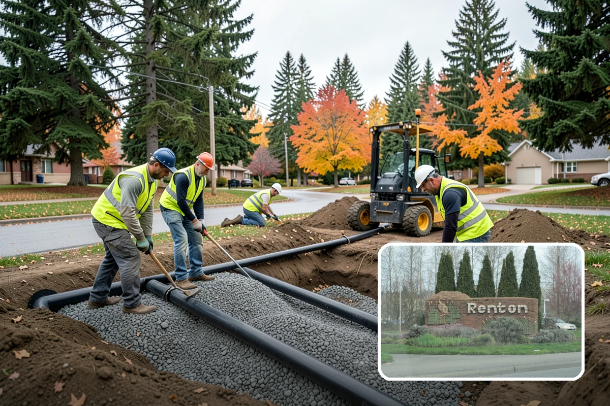 Municipal Vegetation Management in Renton, King County, WA - Cleared sight lines and signage improve public safety and MUTCD compliance