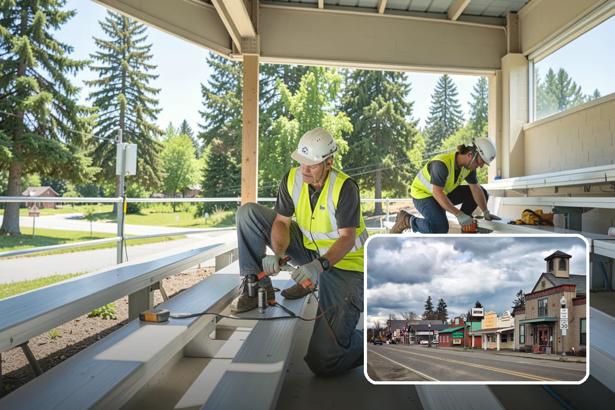 Municipal Vegetation Management in Roy, Pierce County, WA - Cleared sight lines and signage improve public safety and MUTCD compliance