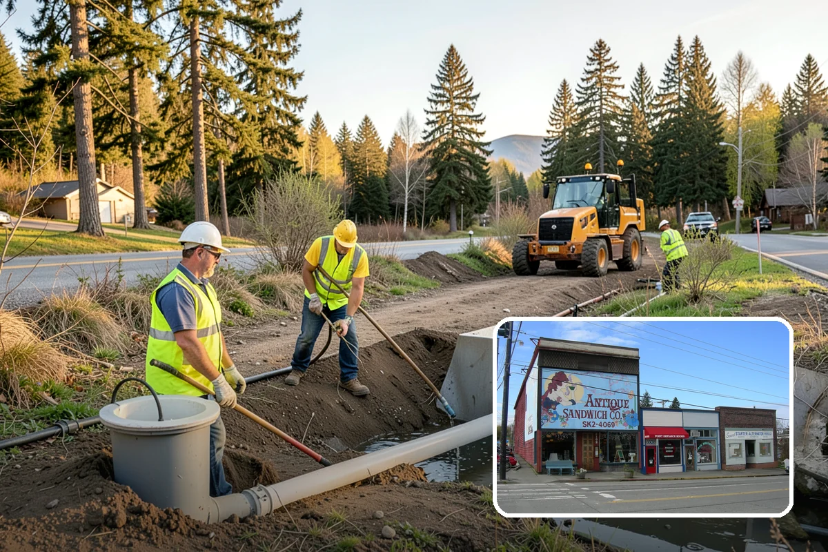Municipal Vegetation Management in Ruston, Pierce County, WA - Cleared sight lines and signage improve public safety and MUTCD compliance