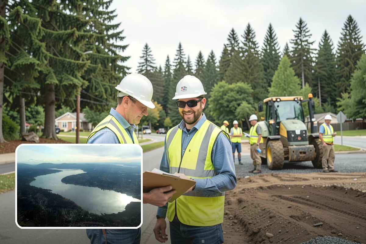 Municipal Vegetation Management in Sammamish, King County, WA - Cleared sight lines and signage improve public safety and MUTCD compliance