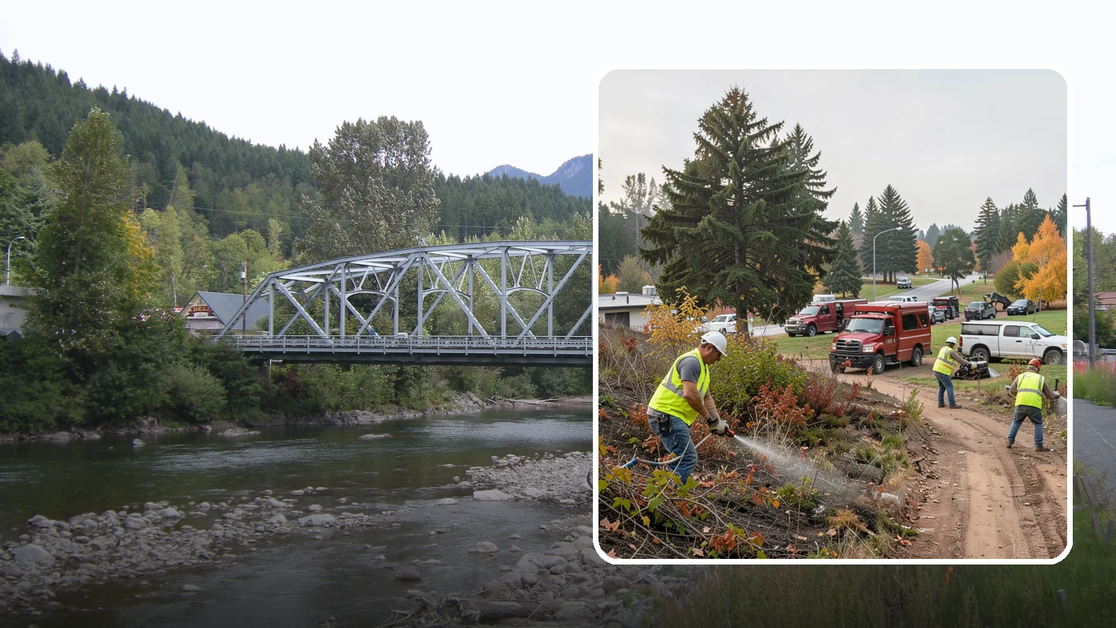 Municipal Vegetation Management in Skykomish, King County, WA - We control brush, invasive growth, and encroaching vegetation across public rights-of-way, easements, and facility grounds for...