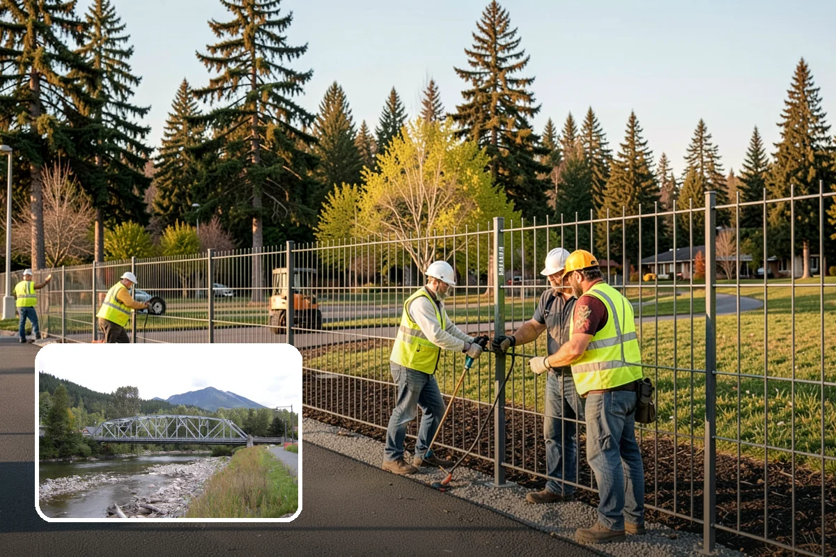 Municipal Vegetation Management in Skykomish, King County, WA - Cleared sight lines and signage improve public safety and MUTCD compliance