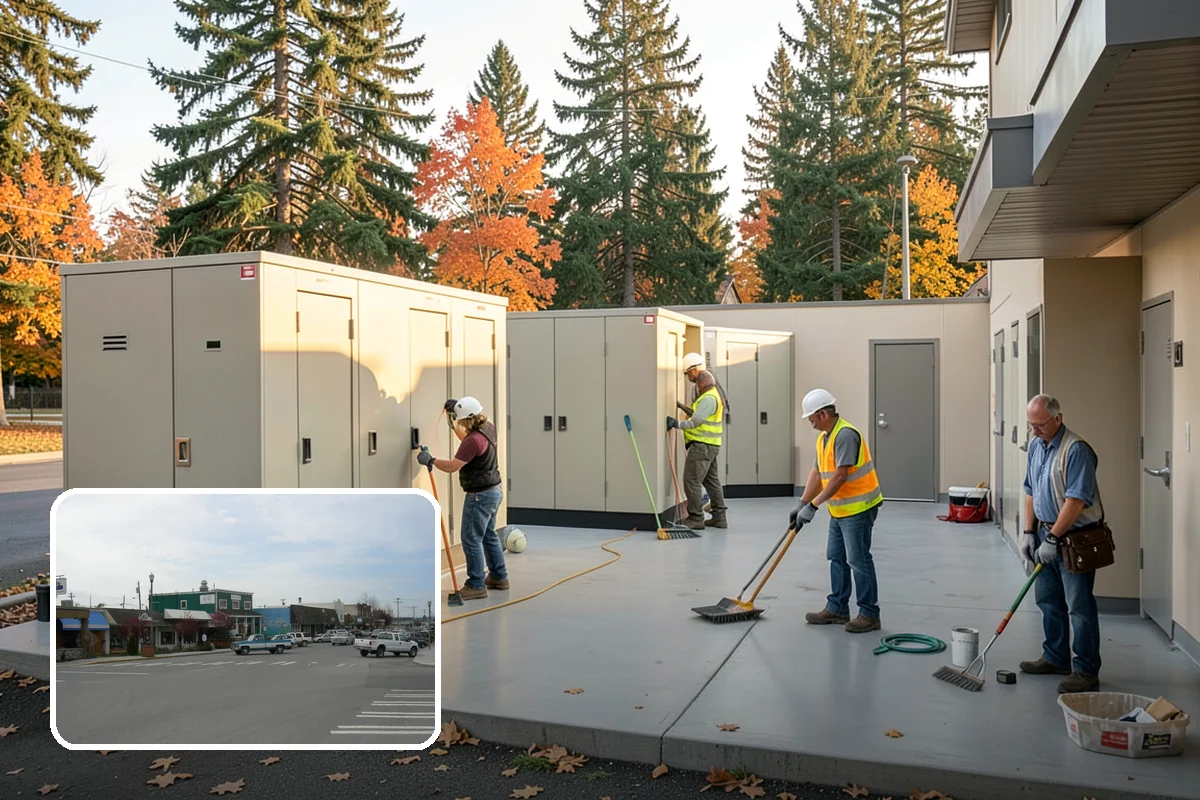 Municipal Vegetation Management in Stanwood, Snohomish County, WA - Cleared sight lines and signage improve public safety and MUTCD compliance