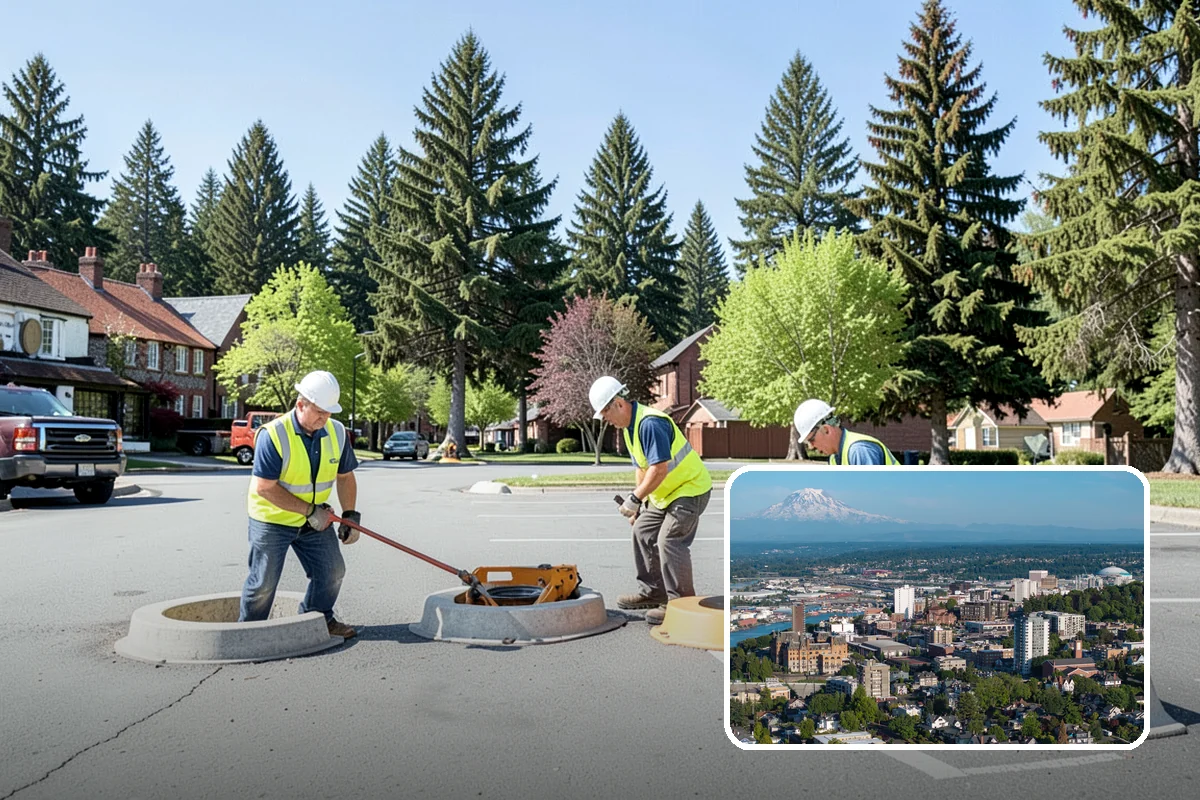 Municipal Vegetation Management in Tacoma, Pierce County, WA - Cleared sight lines and signage improve public safety and MUTCD compliance