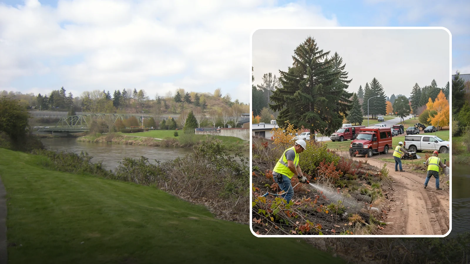 Municipal Vegetation Management in Tukwila, King County, WA - We control brush, invasive growth, and encroaching vegetation across public rights-of-way, easements, and facility grounds for...