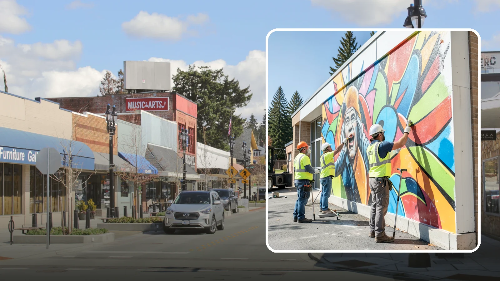 Mural Protection Coating in Bothell, King County, WA - Clear anti-graffiti coatings that shield public murals while preserving the original artwork.