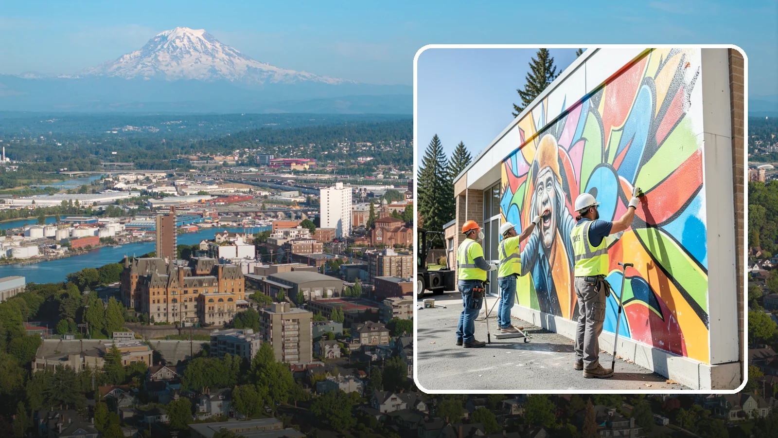 Mural Protection Coating in Tacoma, Pierce County, WA - Clear anti-graffiti coatings that shield public murals while preserving the original artwork.