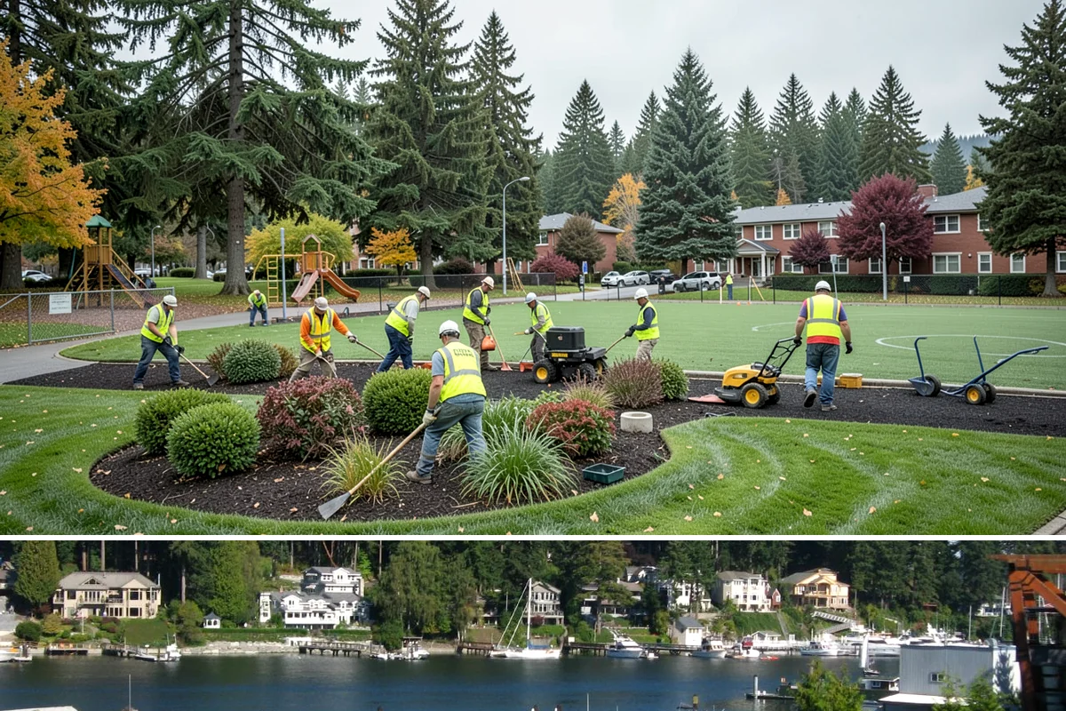 Natural Area Restoration in Gig Harbor, Pierce County, WA - Native planting is scheduled for the fall and winter wet season so plants establish before summer drought stress.