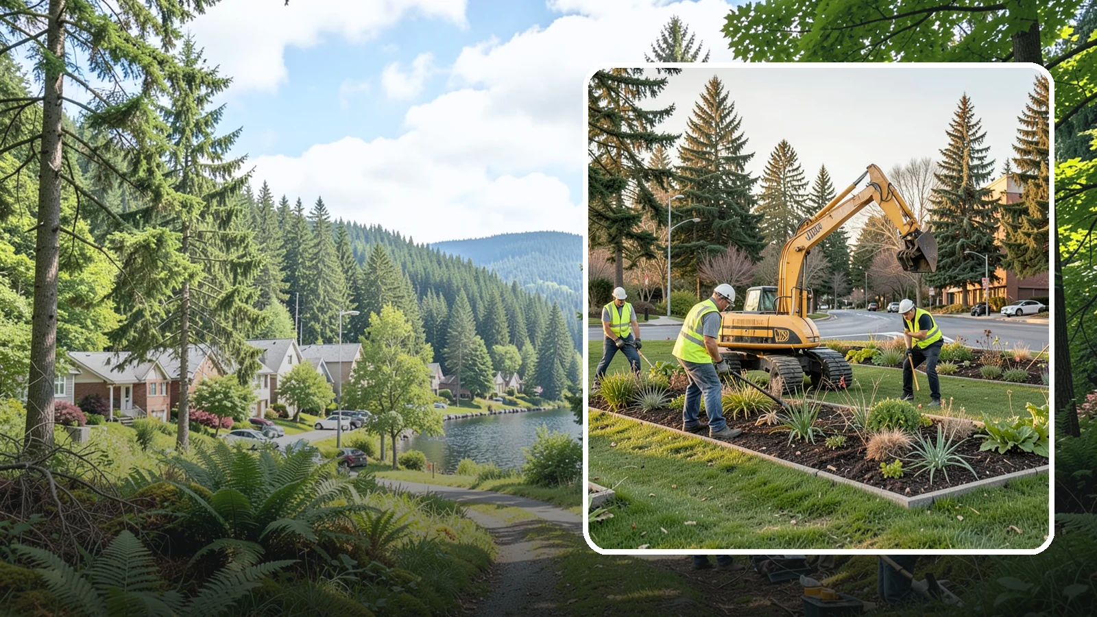Natural Area Restoration in Lake Forest Park, King County, WA - Restoration of degraded natural areas through native planting, invasive removal, and habitat recovery.