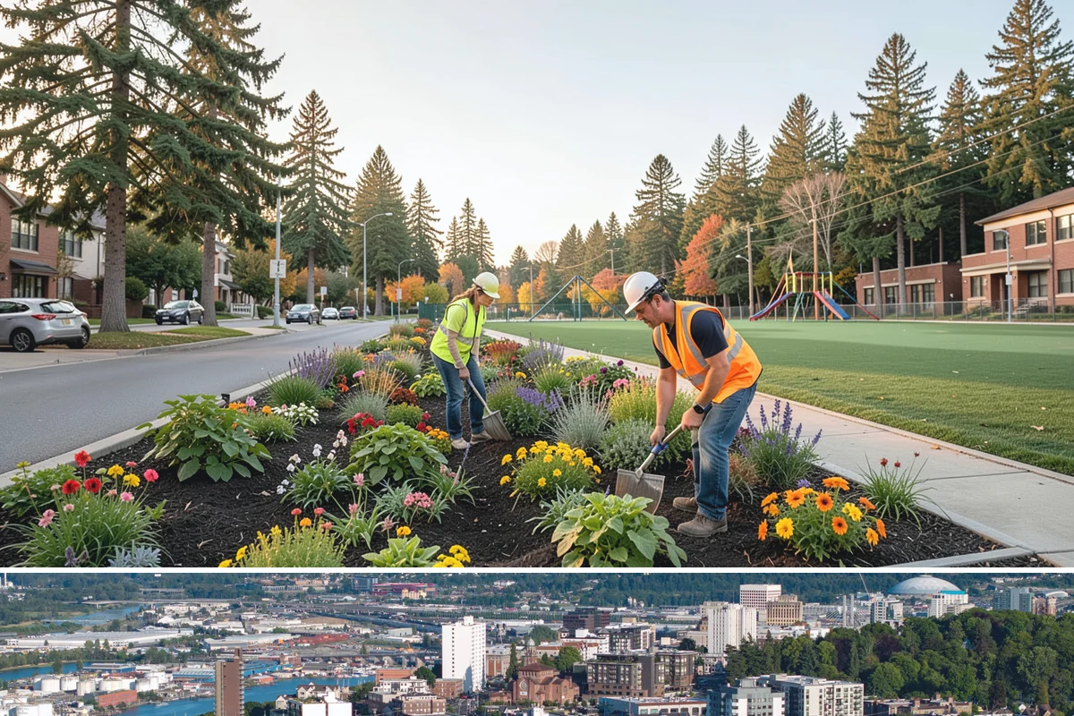 Natural Area Restoration in Tacoma, Pierce County, WA - Native planting is scheduled for the fall and winter wet season so plants establish before summer drought stress.