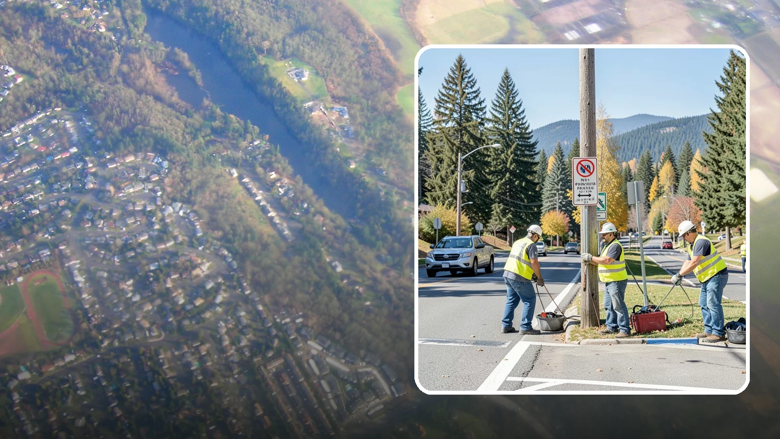 No Parking Sign Installation in Algona, King County, WA - Installation of regulatory no-parking and restricted-parking signs to support enforcement and clear-zone access.