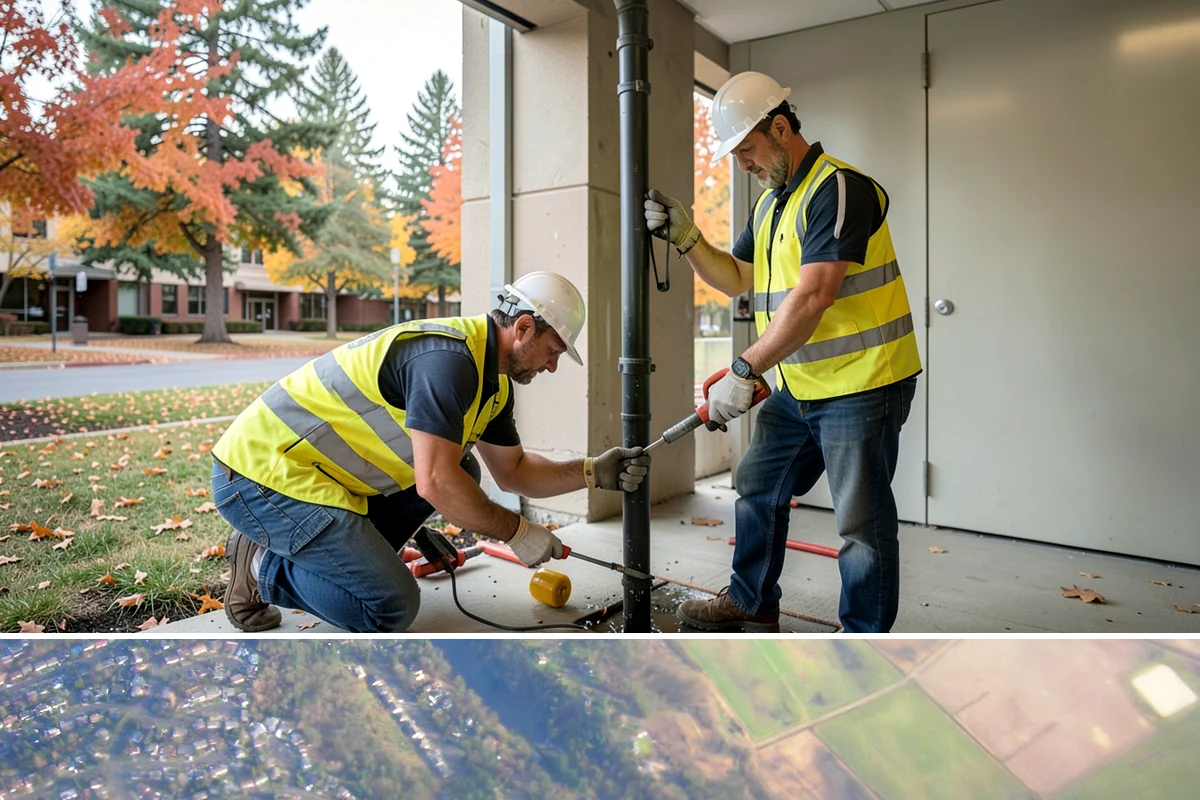 No Parking Sign Installation in Algona, King County, WA - No-parking signage is installed year-round, with new-post foundation work favored during drier ground conditions.